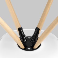 Стул Арианда белый, пластик, экокожа, каркас натуральный некрашеный массив бука | фото 9