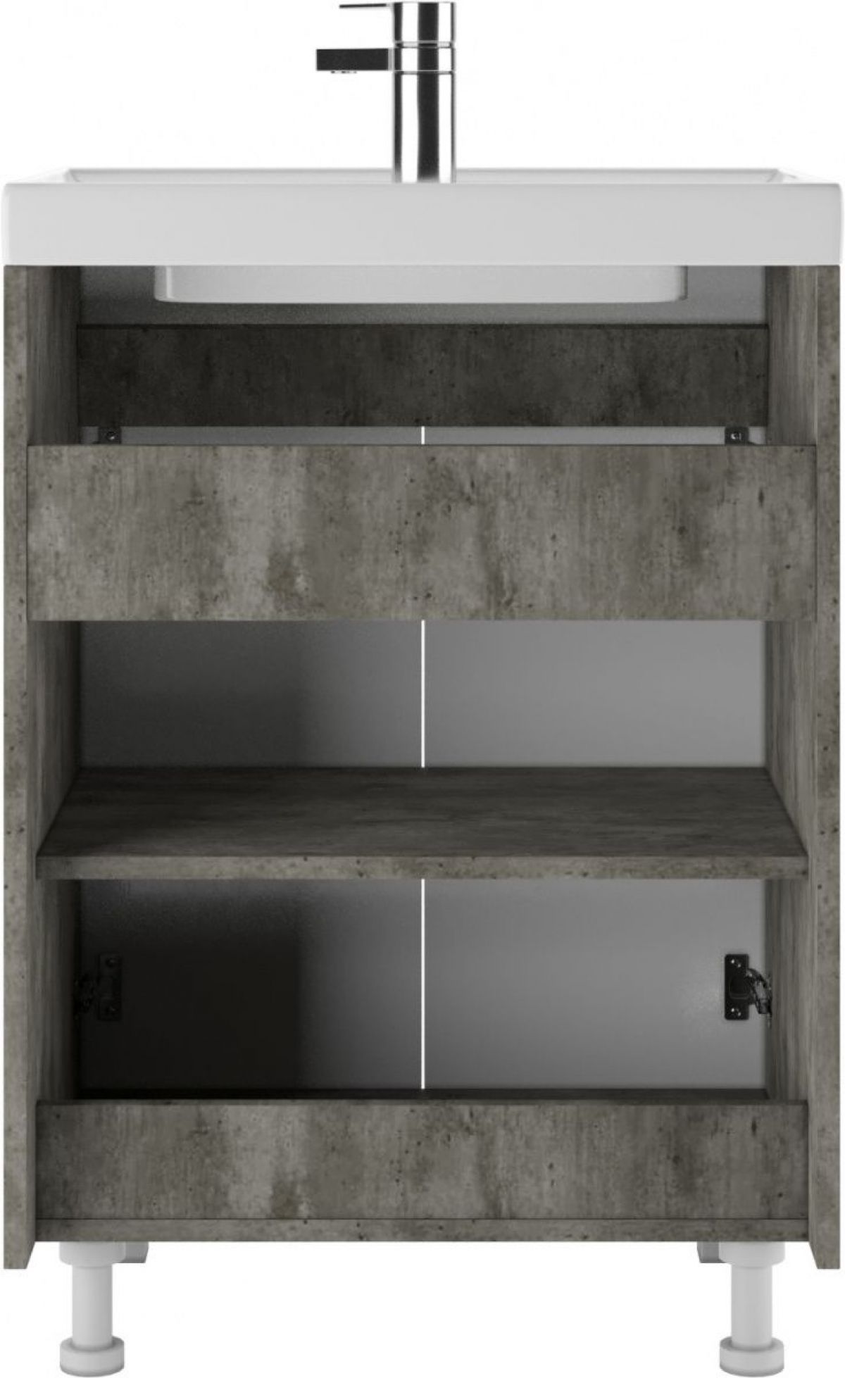 Тумба под умывальник "Енисей 60" Мечта без ящика Бетон  АЙСБЕРГ (DM2332T) | фото 4