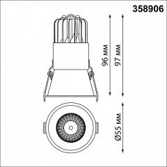 Встраиваемый светильник Novotech Lang 358906 | фото 5