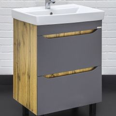 Тумба под умывальник "Енисей 60" Bruno с двумя ящиками Домино (DBr2901T) | фото 3