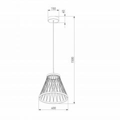 Подвесной светильник Eurosvet Cesta 40016/1 LED коричневый | фото 5