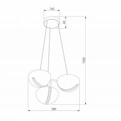 Подвесная люстра Eurosvet Emisfero 50083/3 LED золото | фото 6