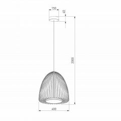 Подвесной светильник Eurosvet Comodita 40010/1 LED черный | фото 6